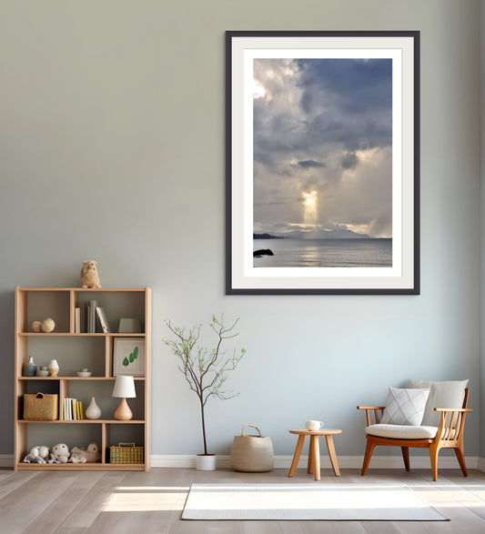 Break in the Storm – Coastal Landscape Photography Print New Zealand