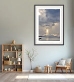 Load image into Gallery viewer, Break in the Storm – Coastal Landscape Photography Print New Zealand
