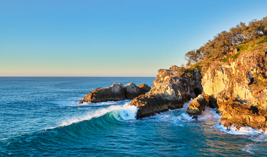Waves at sunrise